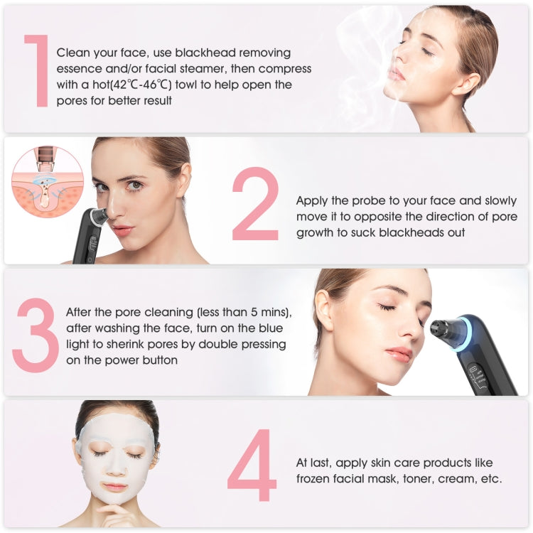 Electric Beauty Instrument Face Pore Remover Blackhead Acne Cleaner