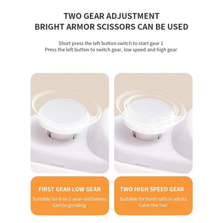 CH-705 2-in-1 Multifunctional Electric Nail Grinder with Light Children Anti-pinch Nail Clippers