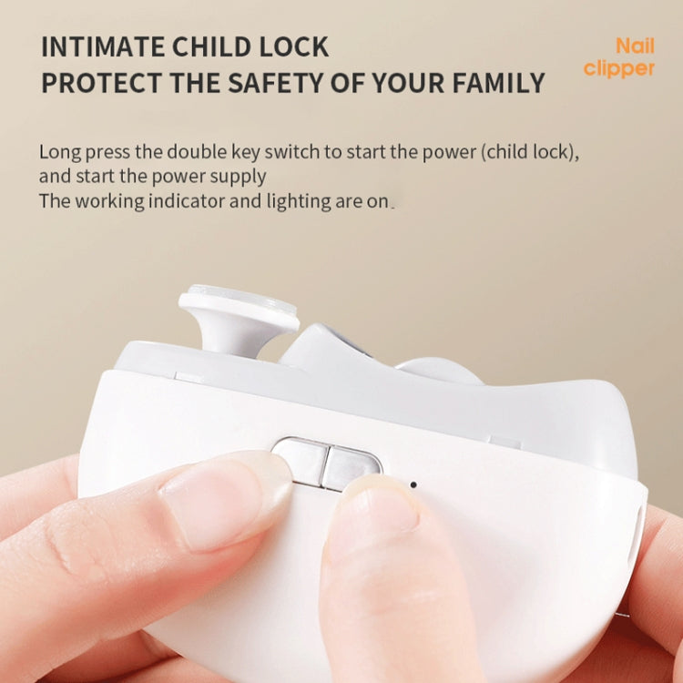 CH-705 2-in-1 Multifunctional Electric Nail Grinder with Light Children Anti-pinch Nail Clippers