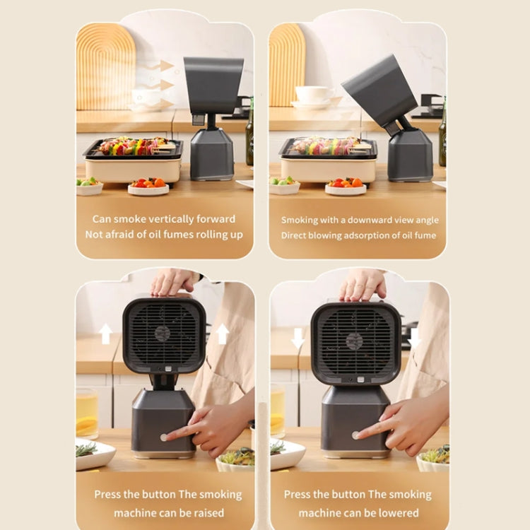 Desktop Range Hood Barbecue Small Movable Liftable Extractor Hood 2 Wind Speeds Adjust