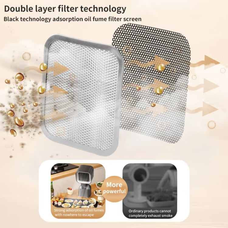 Desktop Range Hood Barbecue Small Movable Liftable Extractor Hood 2 Wind Speeds Adjust