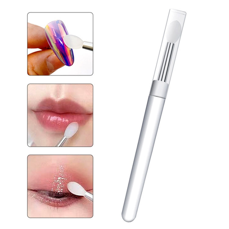 Nail Art Silicone Applicator Sticks Multi-Purpose Dabbing Powder Glitter Eyeshadow Brush Applying Manicure Tool
