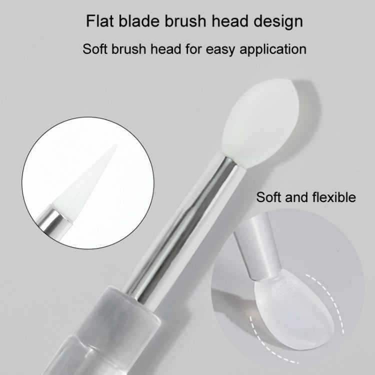 Nail Art Silicone Applicator Sticks Multi-Purpose Dabbing Powder Glitter Eyeshadow Brush Applying Manicure Tool