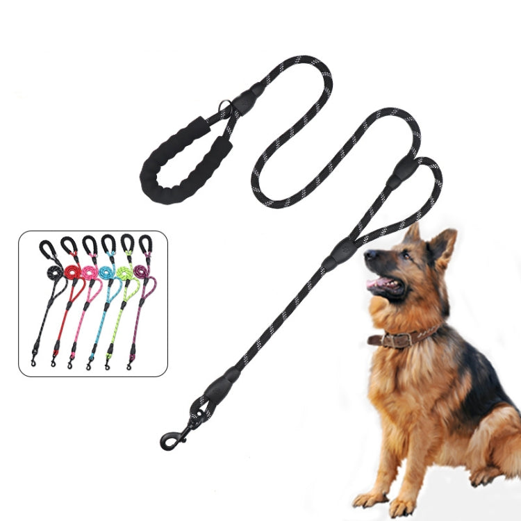Double Handle Dog Leash Nylon Reflective Rope for Control Safety Training