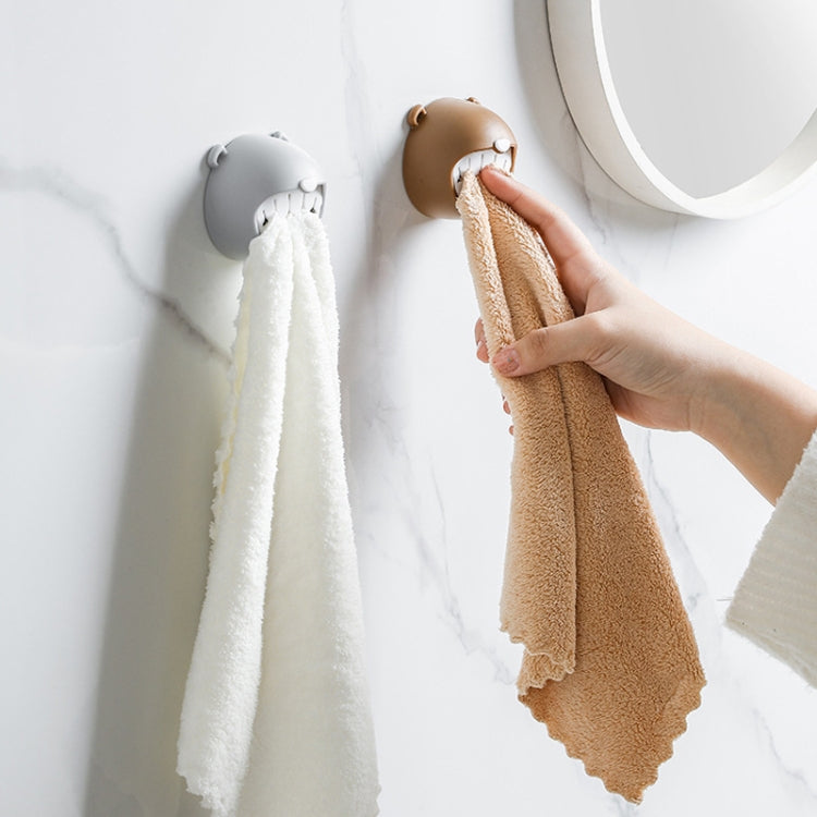 Bear Towel Holder Bathroom Towel Hooks Kitchen Rag Stopper Washcloth Dishcloth Storage