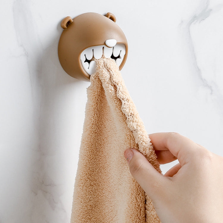 Bear Towel Holder Bathroom Towel Hooks Kitchen Rag Stopper Washcloth Dishcloth Storage