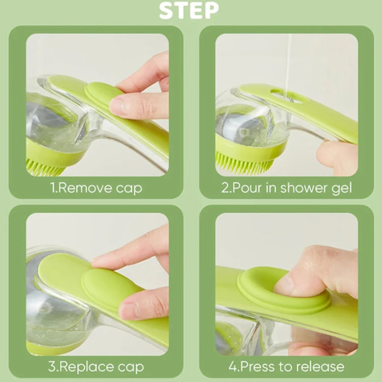 Long Handle Pet Bathing Brush Silicone Dogs Cats Cleaning Massage Brush Grooming Comb