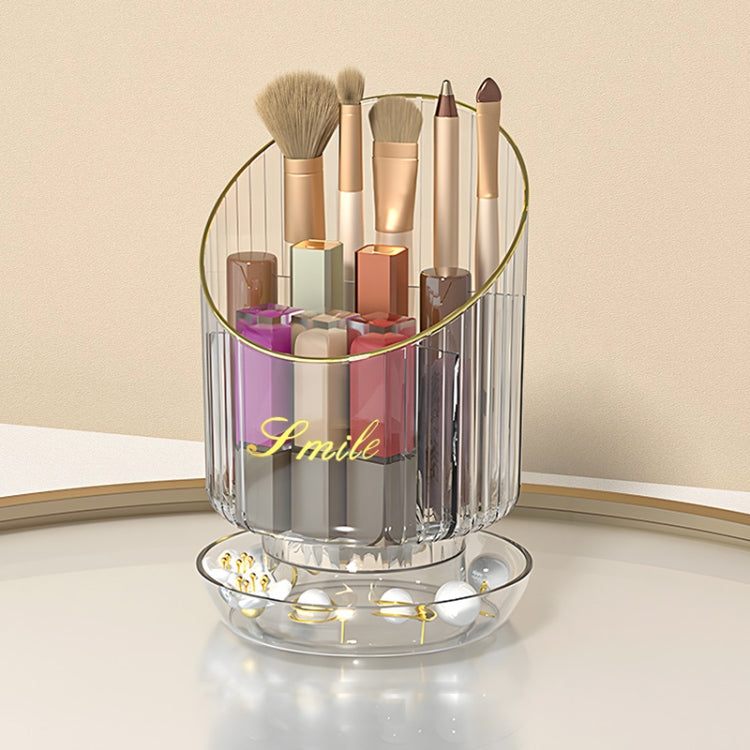 Large Capacity Rotating Makeup Brush Holder Cosmetic Organizer Lipstick Eyebrow Pencil Holder