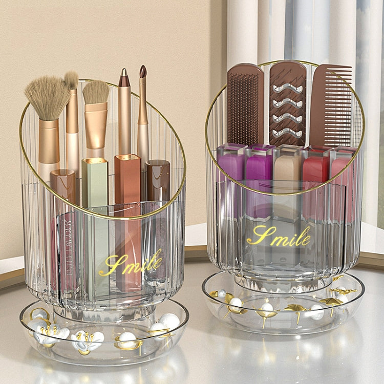 Large Capacity Rotating Makeup Brush Holder Cosmetic Organizer Lipstick Eyebrow Pencil Holder