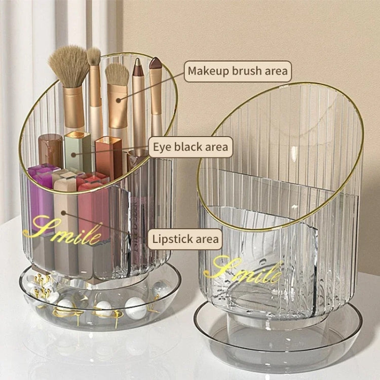 Large Capacity Rotating Makeup Brush Holder Cosmetic Organizer Lipstick Eyebrow Pencil Holder