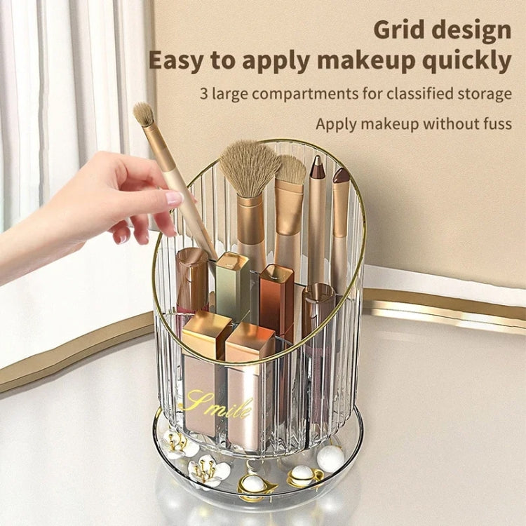 Large Capacity Rotating Makeup Brush Holder Cosmetic Organizer Lipstick Eyebrow Pencil Holder