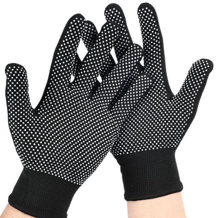 5pairs Outdoor Breathable Non-slip Particle Silicone Hiking Riding Nylon Gloves Thin Mittens