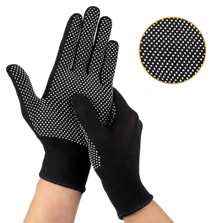 5pairs Outdoor Breathable Non-slip Particle Silicone Hiking Riding Nylon Gloves Thin Mittens