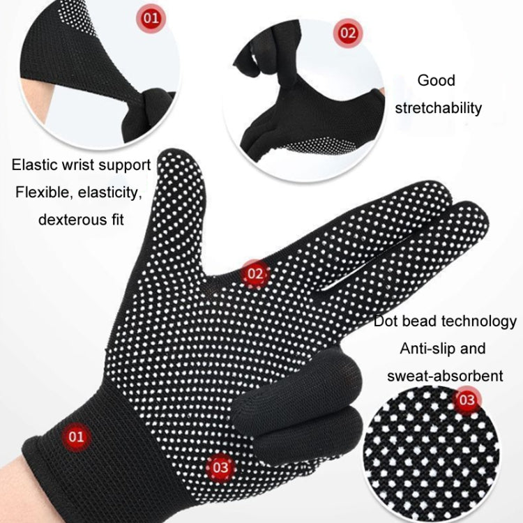 5pairs Outdoor Breathable Non-slip Particle Silicone Hiking Riding Nylon Gloves Thin Mittens