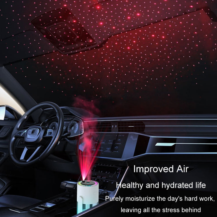 280ml Star Projection Light Humidifier USB Car Diffuser Humidifier Household Hydrating Atomizer