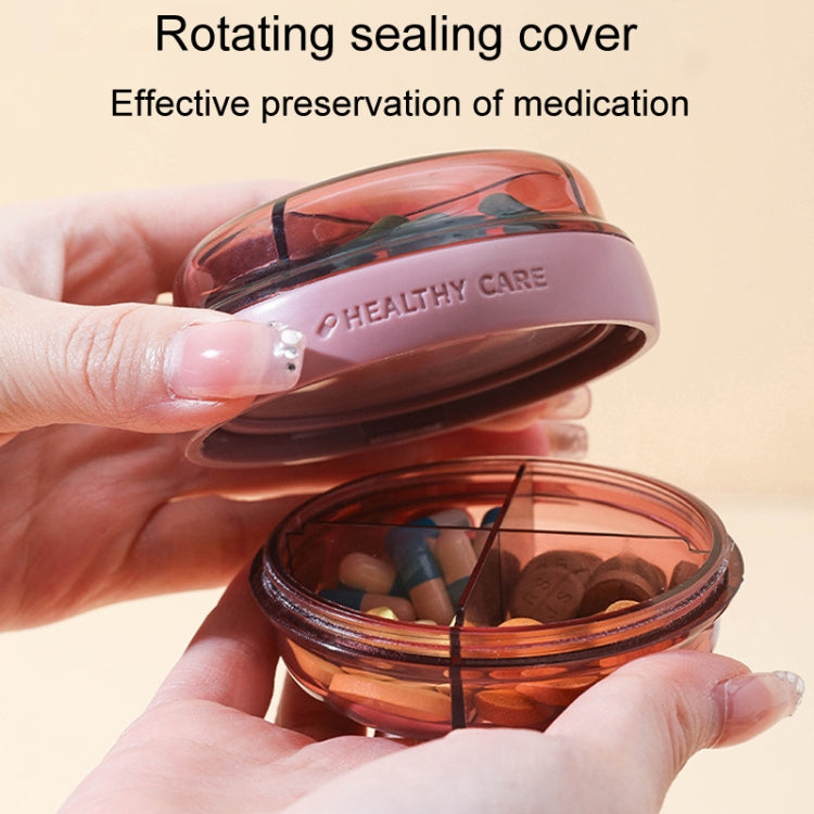 Mini Portable Double Compartment Sealed Medicine Organizer