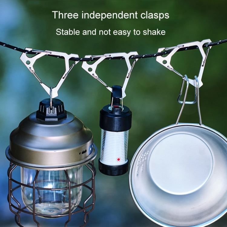 Outdoor Stainless Steel Hanging Buckle Multi-functional Portable Triangle Hook Multi-Hook Carabiner