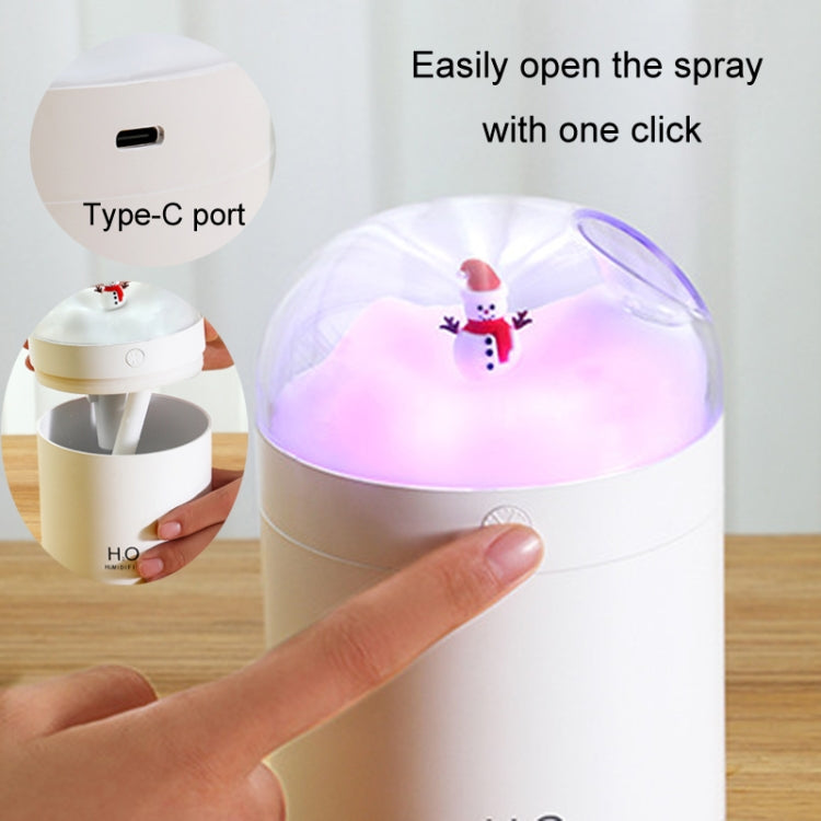500ml Snowman Humidifier USB Desktop Large Capacity Colorful Ambient Light Air Humidifier