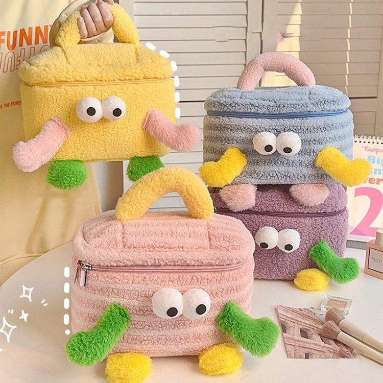 Cartoon Cute Plush Cosmetic Bag Large Capacity Travel Makeup Tools Handbag Storage Case