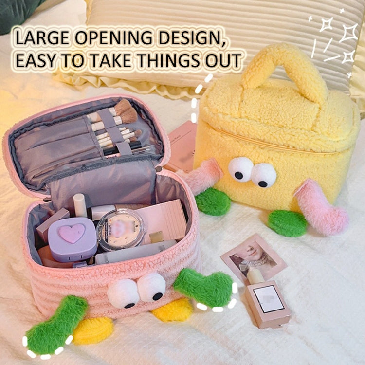 Cartoon Cute Plush Cosmetic Bag Large Capacity Travel Makeup Tools Handbag Storage Case