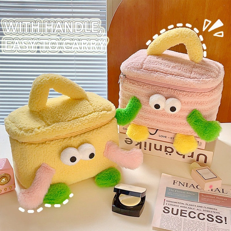 Cartoon Cute Plush Cosmetic Bag Large Capacity Travel Makeup Tools Handbag Storage Case