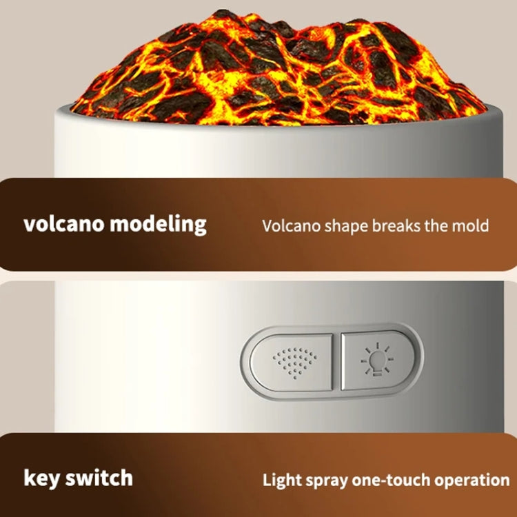 280ml Volcano Cup Rotating Air Humidifier Mini Colorful Ambient Light Car Aroma Diffuser