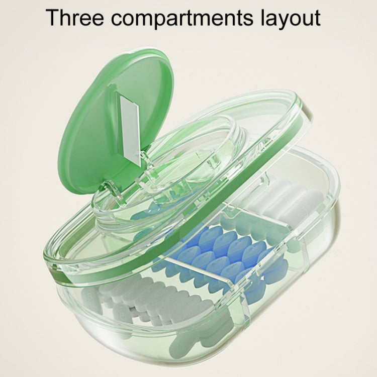 Portable Compartment Sealed Medicine Organizer Large Capacity Pill Dispenser