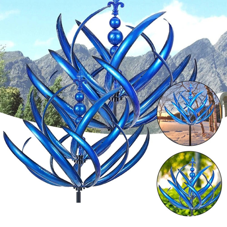 Metal Iron Windmill Crafts Outdoor Gardening Decorative Ground Planter
