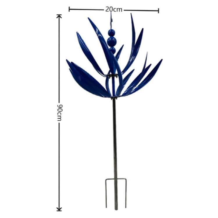 Metal Iron Windmill Crafts Outdoor Gardening Decorative Ground Planter