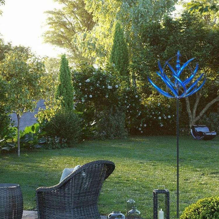 Metal Iron Windmill Crafts Outdoor Gardening Decorative Ground Planter