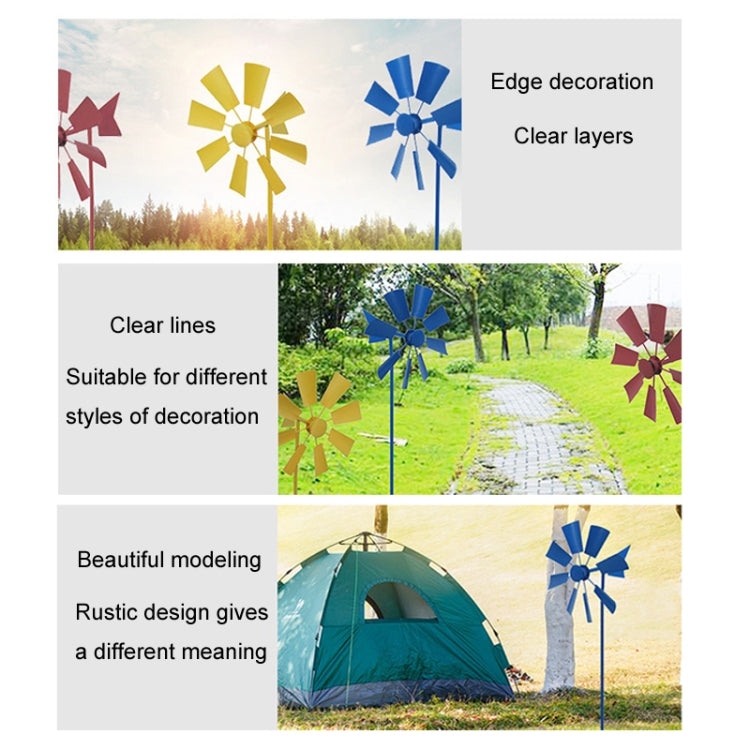 Landscape Craft Rotating Windmill Ornament Outdoor Rustic Garden Decoration Inserts