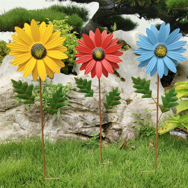 Outdoor Lawn Garden Landscape Arrangement Decorative Iron Flower Inserts