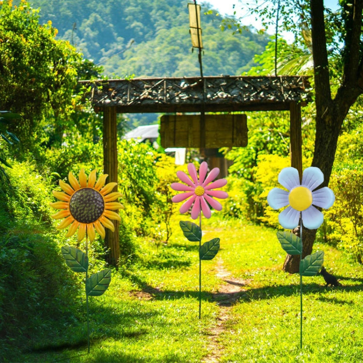 Outdoor Lawn Patio Decoration Iron Flower Inserts