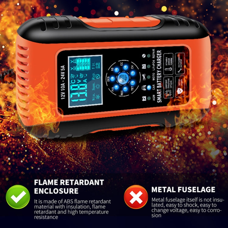 ANHTCzyx 12V/24V 6-180AH 7-Stage Smart Car Motorcycle Battery Charger