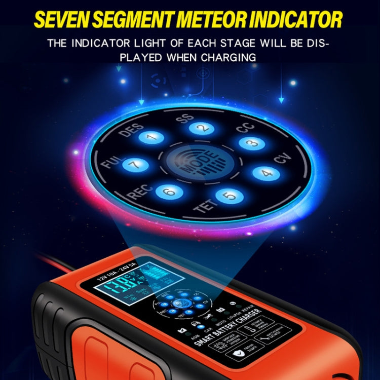 ANHTCzyx 12V/24V 6-180AH 7-Stage Smart Car Motorcycle Battery Charger