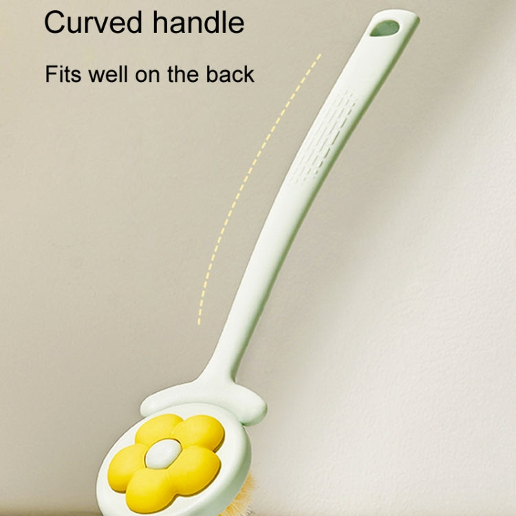 Household Bathroom Long Handle Soft Bristle Flower Shower Brush