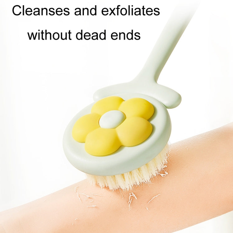 Household Bathroom Long Handle Soft Bristle Flower Shower Brush