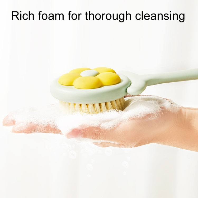 Household Bathroom Long Handle Soft Bristle Flower Shower Brush