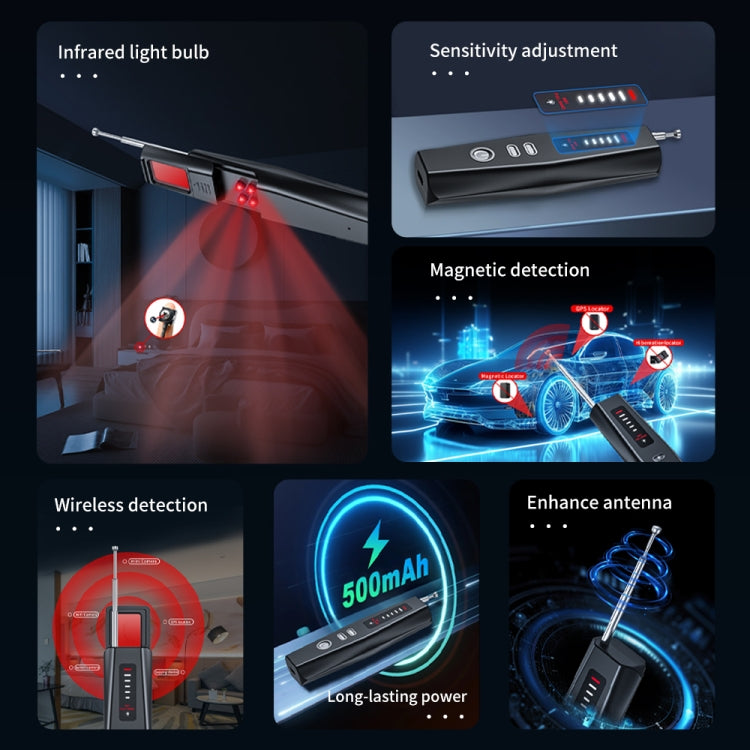 Hidden Camera Detector GPS Tracker Detector 5 Levels Sensitivity Adjustable