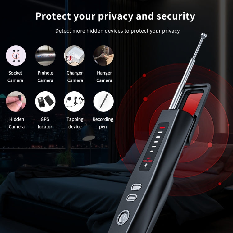 Hidden Camera Detector GPS Tracker Detector 5 Levels Sensitivity Adjustable