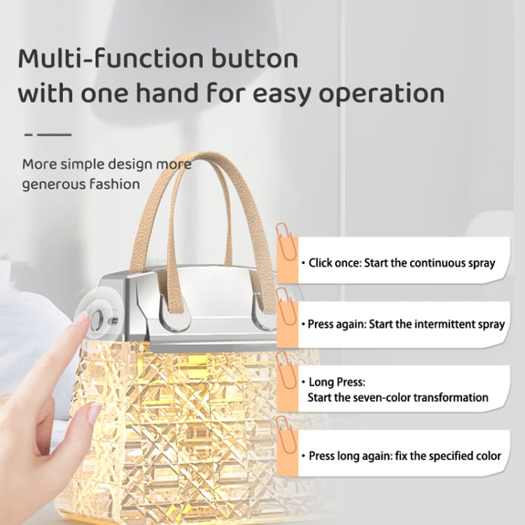 Desktop Small Crystal Bag Humidifier Aroma Ambient Lighting