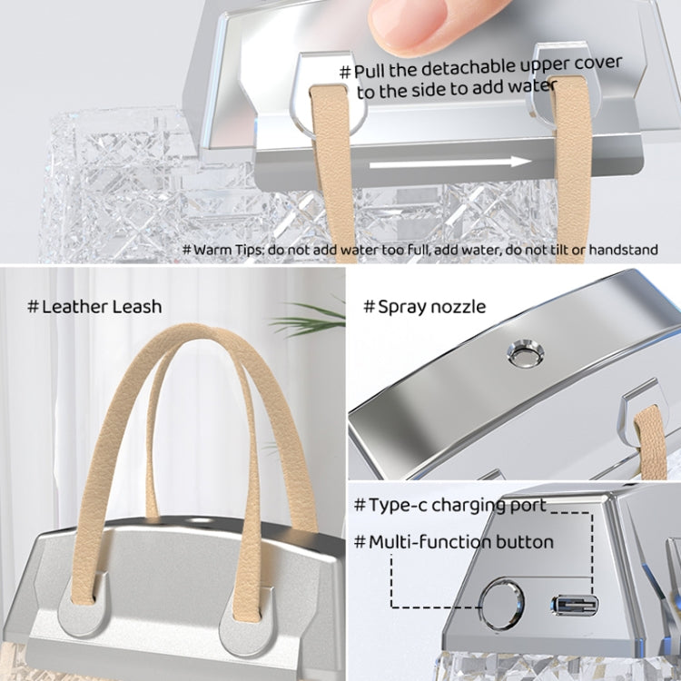 Desktop Small Crystal Bag Humidifier Aroma Ambient Lighting