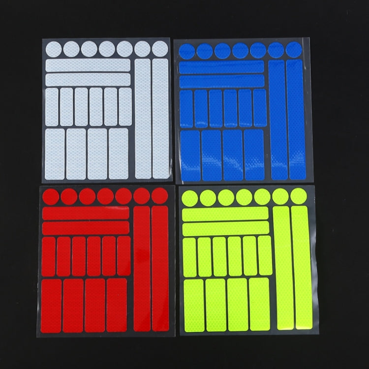 21 In 1 Electric Bike Backed Honeycomb Reflective Stickers Safety Signs Warning Strips