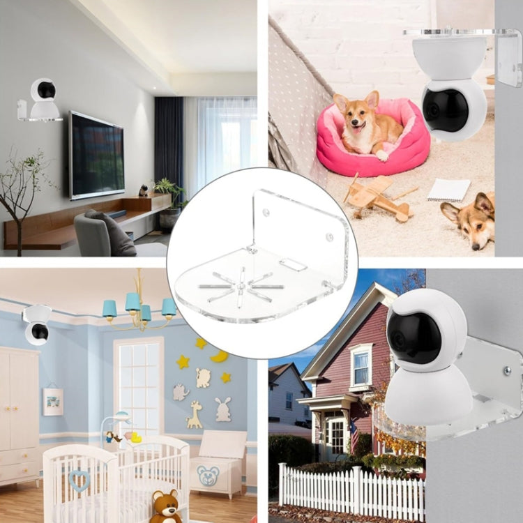 3pcs / Set Acrylic Wall Mount Bracket For Baby Monitor / Safety Camera / Speaker