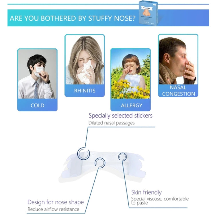 30pcs /Pack Transparent Nasal Strips To Improve Sleep, Reduce Snoring 66x19mm