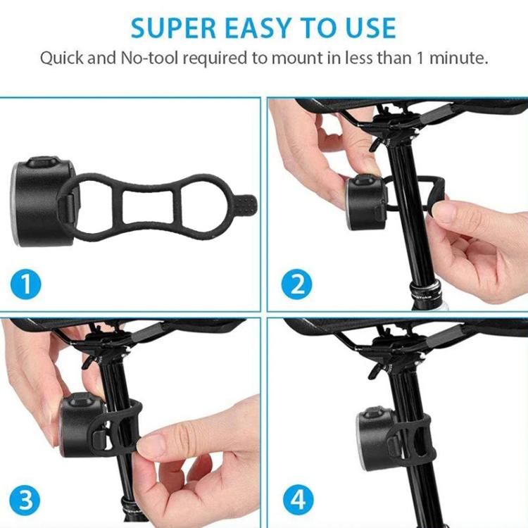 USB High Bright Bicycle Tail Light MTB Headlight Night Riding Safety Warning Light Cycling Equipment