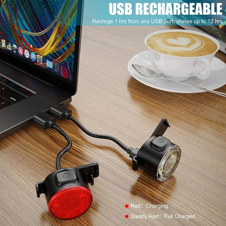 USB High Bright Bicycle Tail Light MTB Headlight Night Riding Safety Warning Light Cycling Equipment
