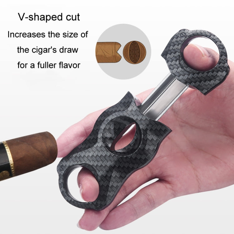 Portable Cigar Scissors Double Blade Stainless Steel V Cigar Cutter Tool