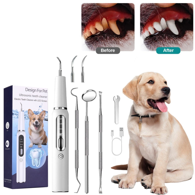 Pet Ultrasonic Teeth Cleaner Dog Electric Teeth Cleaning Tool Home Dentistry Tartar Remover