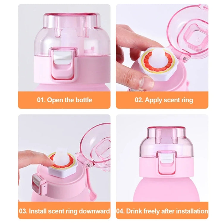 Scent Flavored Water Bottle Leak-Proof Outdoor Sport Water Cup With 7 0 Sugar 0 Calorie Scent Rings
